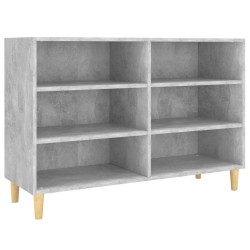 vidaXL Aparador de madera contrachapada gris hormigón 103,5x35x70 cm