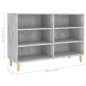 vidaXL Aparador de madera contrachapada gris hormigón 103,5x35x70 cm vidaXL Aparador de madera contrachapada gris hormigón 103,5x35x70 cm
