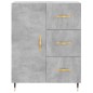 vidaXL Aparador alto madera contrachapada gris hormigón 69,5x34x180 cm