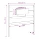 vidaXL Cabecero de cama madera maciza de pino negro 95,5x4x100 cm vidaXL Cabecero de cama madera maciza de pino negro 95,5x4x100 cm