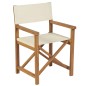 vidaXL Sillas de director plegables 2 uds madera maciza teca crema vidaXL Sillas de director plegables 2 uds madera maciza teca crema