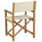 vidaXL Sillas de director plegables 2 uds madera maciza teca crema vidaXL Sillas de director plegables 2 uds madera maciza teca crema
