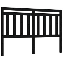 vidaXL Cabecero de cama madera maciza de pino negro 146x4x100 cm