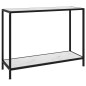 vidaXL Mesa de consola blanco vidrio templado 100x35x75 cm vidaXL Mesa de consola blanco vidrio templado 100x35x75 cm