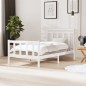 vidaXL Estructura de cama madera maciza blanca 100x200 cm vidaXL Estructura de cama madera maciza blanca 100x200 cm