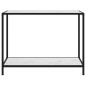 vidaXL Mesa de consola blanco vidrio templado 100x35x75 cm vidaXL Mesa de consola blanco vidrio templado 100x35x75 cm