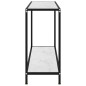 vidaXL Mesa de consola blanco vidrio templado 100x35x75 cm vidaXL Mesa de consola blanco vidrio templado 100x35x75 cm
