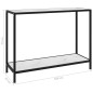 vidaXL Mesa de consola blanco vidrio templado 100x35x75 cm vidaXL Mesa de consola blanco vidrio templado 100x35x75 cm