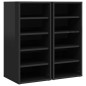 vidaXL Muebles zapateros 2 uds contrachapado negro brillo 31,5x35x70cm vidaXL Muebles zapateros 2 uds contrachapado negro brillo 31,5x35x70cm