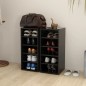 vidaXL Muebles zapateros 2 uds contrachapado negro brillo 31,5x35x70cm vidaXL Muebles zapateros 2 uds contrachapado negro brillo 31,5x35x70cm