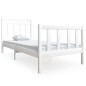 vidaXL Estructura de cama madera maciza blanca 100x200 cm vidaXL Estructura de cama madera maciza blanca 100x200 cm