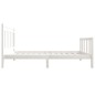 vidaXL Estructura de cama madera maciza blanca 100x200 cm vidaXL Estructura de cama madera maciza blanca 100x200 cm