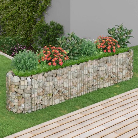 vidaXL Arriate de gaviones de hierro galvanizado 260x50x50 cm