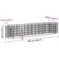vidaXL Arriate de gaviones de hierro galvanizado 260x50x50 cm vidaXL Arriate de gaviones de hierro galvanizado 260x50x50 cm