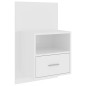 vidaXL Mesita de noche de pared blanco brillante vidaXL Mesita de noche de pared blanco brillante