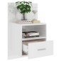 vidaXL Mesita de noche de pared blanco brillante vidaXL Mesita de noche de pared blanco brillante