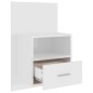 vidaXL Mesita de noche de pared blanco brillante vidaXL Mesita de noche de pared blanco brillante