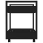 vidaXL Carrito de escritorio madera contrachapada negro 60x45x60 cm