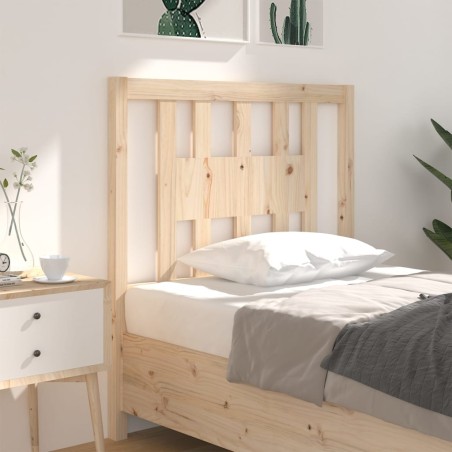 vidaXL Cabecero madera maciza de pino 96x4x100 cm