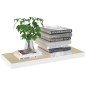 vidaXL Estante flotante pared 2 uds MDF roble y blanco 60x23,5x3,8 cm vidaXL Estante flotante pared 2 uds MDF roble y blanco 60x23,5x3,8 cm