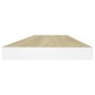 vidaXL Estante flotante pared 2 uds MDF roble y blanco 60x23,5x3,8 cm vidaXL Estante flotante pared 2 uds MDF roble y blanco 60x23,5x3,8 cm