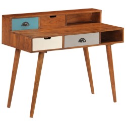 vidaXL Escritorio de madera de acacia maciza 110x50x90 cm