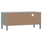vidaXL Mueble de TV con patas de metal OSLO madera maciza pino gris