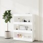 vidaXL Estantería/divisor madera contrachapada blanco 80x30x103 cm vidaXL Estantería/divisor madera contrachapada blanco 80x30x103 cm