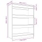 vidaXL Estantería/divisor madera contrachapada blanco 80x30x103 cm vidaXL Estantería/divisor madera contrachapada blanco 80x30x103 cm