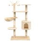 vidaXL Rascador para gatos con poste rascador de sisal 125 cm beige vidaXL Rascador para gatos con poste rascador de sisal 125 cm beige