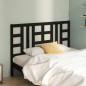 vidaXL Cabecero de cama madera maciza de pino negro 146x4x100 cm vidaXL Cabecero de cama madera maciza de pino negro 146x4x100 cm