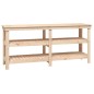 vidaXL Banco de trabajo de madera maciza de pino 181x50x80 cm