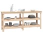 vidaXL Banco de trabajo de madera maciza de pino 181x50x80 cm