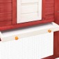 vidaXL Conejera de exterior con corredor madera de abeto rojo y blanco vidaXL Conejera de exterior con corredor madera de abeto rojo y blanco