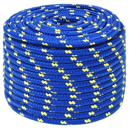 vidaXL Cuerda de barco polipropileno azul 14 mm 100 m