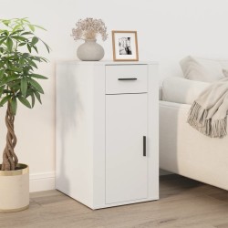 vidaXL Armario de escritorio madera contrachapada blanco 40x49x75 cm