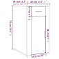 vidaXL Armario de escritorio madera contrachapada blanco 40x49x75 cm vidaXL Armario de escritorio madera contrachapada blanco 40x49x75 cm