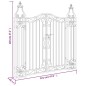 vidaXL Puerta de jardín de hierro forjado negro 121x8x120 cm vidaXL Puerta de jardín de hierro forjado negro 121x8x120 cm