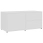 vidaXL Mueble para TV madera contrachapada blanco 80x34x36 cm vidaXL Mueble para TV madera contrachapada blanco 80x34x36 cm