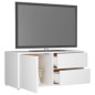vidaXL Mueble para TV madera contrachapada blanco 80x34x36 cm vidaXL Mueble para TV madera contrachapada blanco 80x34x36 cm