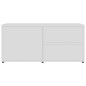 vidaXL Mueble para TV madera contrachapada blanco 80x34x36 cm vidaXL Mueble para TV madera contrachapada blanco 80x34x36 cm