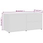 vidaXL Mueble para TV madera contrachapada blanco 80x34x36 cm vidaXL Mueble para TV madera contrachapada blanco 80x34x36 cm