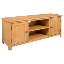 vidaXL Mueble para el televisor madera maciza de roble 110x35x44 cm