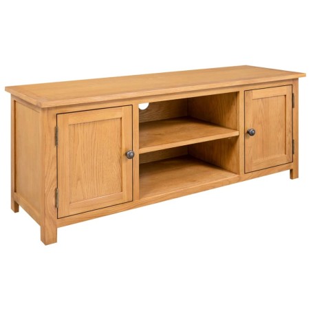 vidaXL Mueble para el televisor madera maciza de roble 110x35x44 cm
