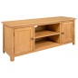vidaXL Mueble para el televisor madera maciza de roble 110x35x44 cm