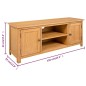 vidaXL Mueble para el televisor madera maciza de roble 110x35x44 cm