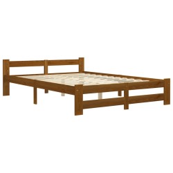 vidaXL Estructura de cama madera maciza pino marrón miel 160x200 cm