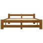 vidaXL Estructura de cama madera maciza pino marrón miel 160x200 cm