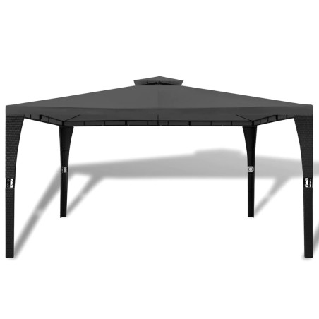 vidaXL Cenador con tejado gris oscuro 3x4 m