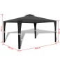 vidaXL Cenador con tejado gris oscuro 3x4 m vidaXL Cenador con tejado gris oscuro 3x4 m